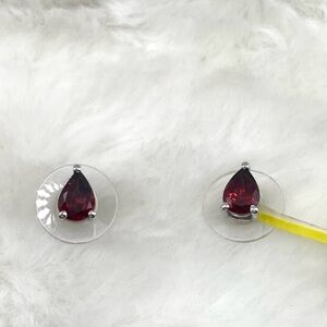 Elegant Red Teardrop Earrings